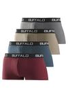 Buffalo Hipster Unterhose Herren - bordeaux, petrol, khaki, grau