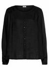 Buffalo Schlupfbluse Langarmbluse Damen - schwarz