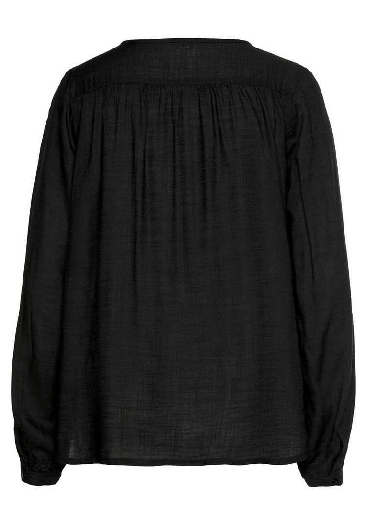 Buffalo Buffalo Schlupfbluse Langarmbluse Damen - schwarz - 0 | SportScheck