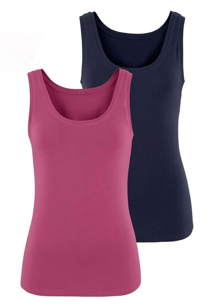 Vivance by Lascana Vivance by Lascana Tanktop Tanktop Damen - beere - blau - 0 | SportScheck
