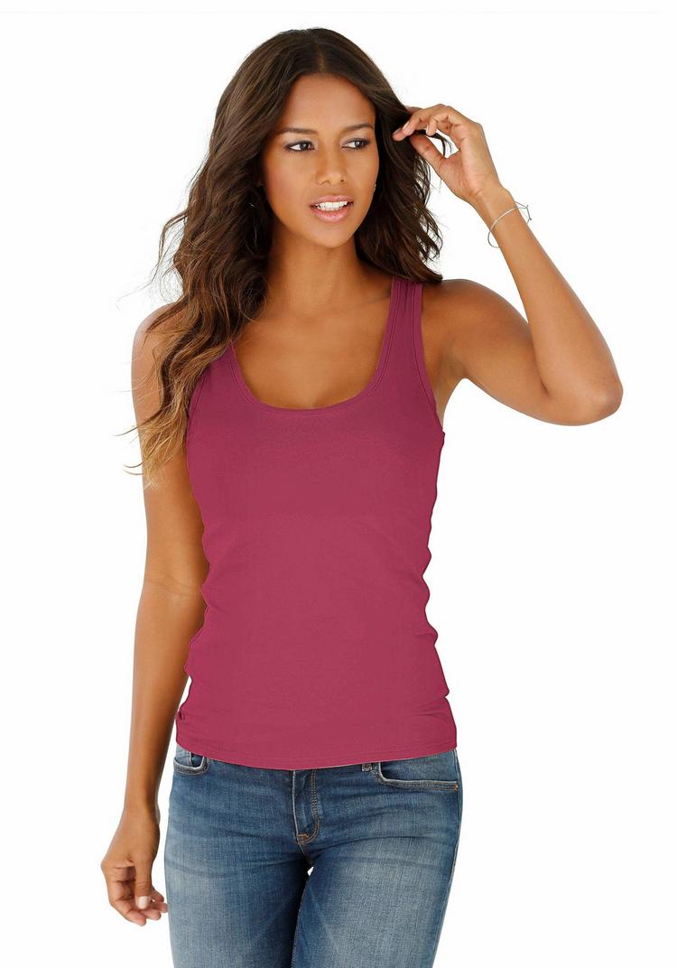 Vivance by Lascana Vivance by Lascana Tanktop Tanktop Damen - beere - blau - 0 | SportScheck