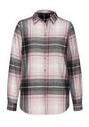 Buffalo Hemdbluse Kurzarmbluse Damen - rosa-schwarz kariert