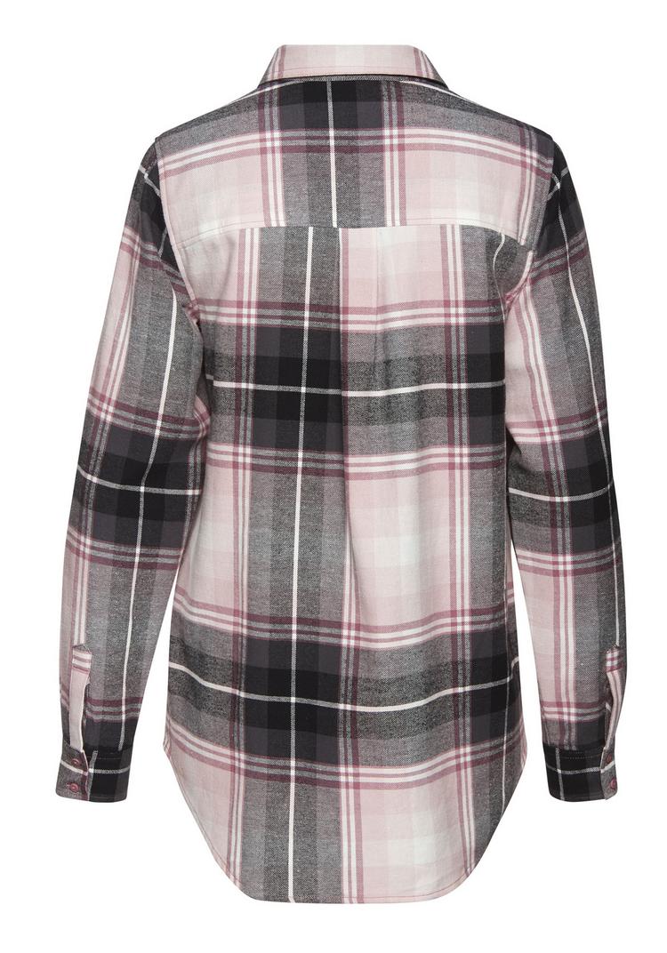 Buffalo Buffalo Hemdbluse Kurzarmbluse Damen - rosa-schwarz kariert - 0 | SportScheck