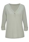 Lascana Blusenshirt Kurzarmbluse Damen - lindgr&uuml;n