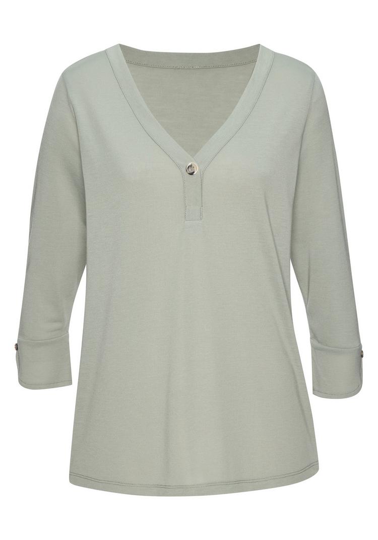 Lascana Lascana Blusenshirt Kurzarmbluse Damen - lindgr&uuml;n - 0 | SportScheck