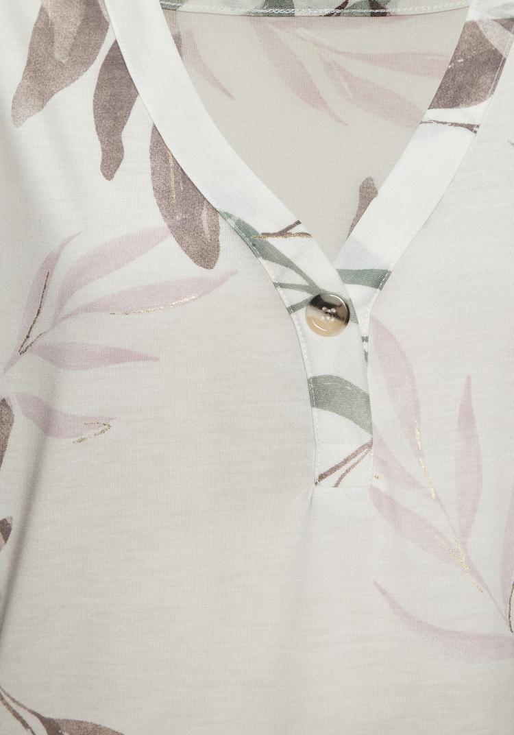 Lascana Lascana Blusenshirt Kurzarmbluse Damen - creme bedruckt - 0 | SportScheck