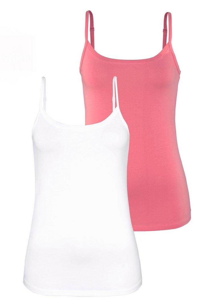 Vivance by Lascana Vivance by Lascana Spaghettitop Spaghettitop Damen - apricot - wei&szlig; - 0 | SportScheck