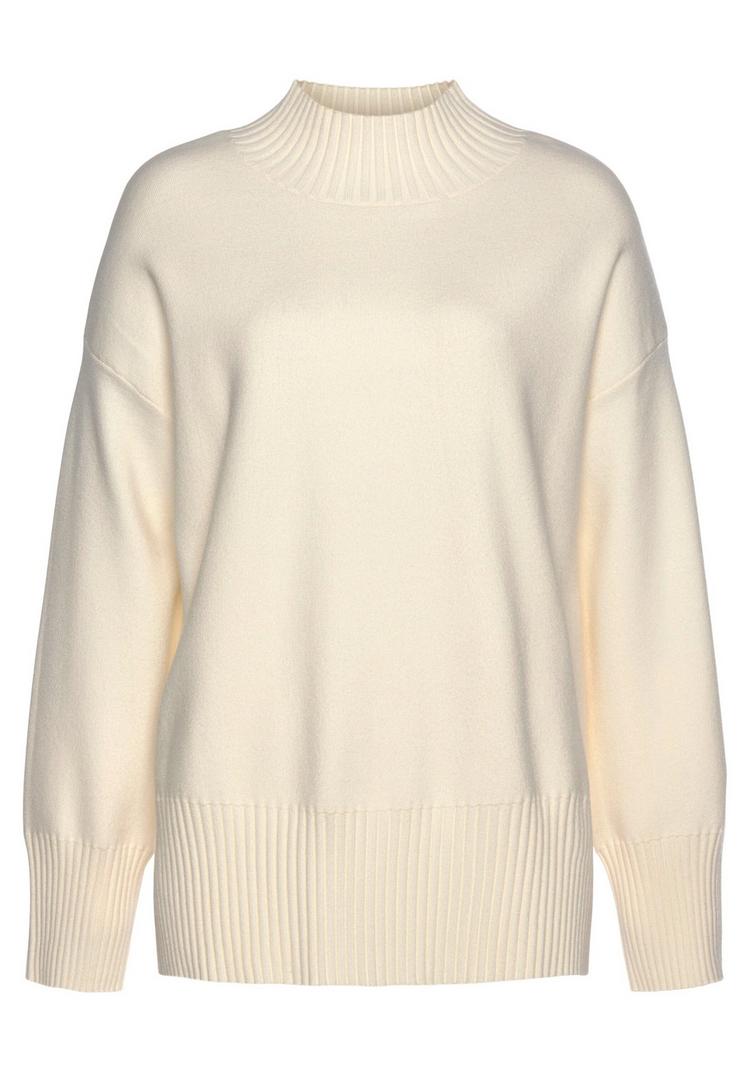 Lascana Lascana Stehkragenpullover Rollkragenpullover Damen - hellbeige - 0 | SportScheck