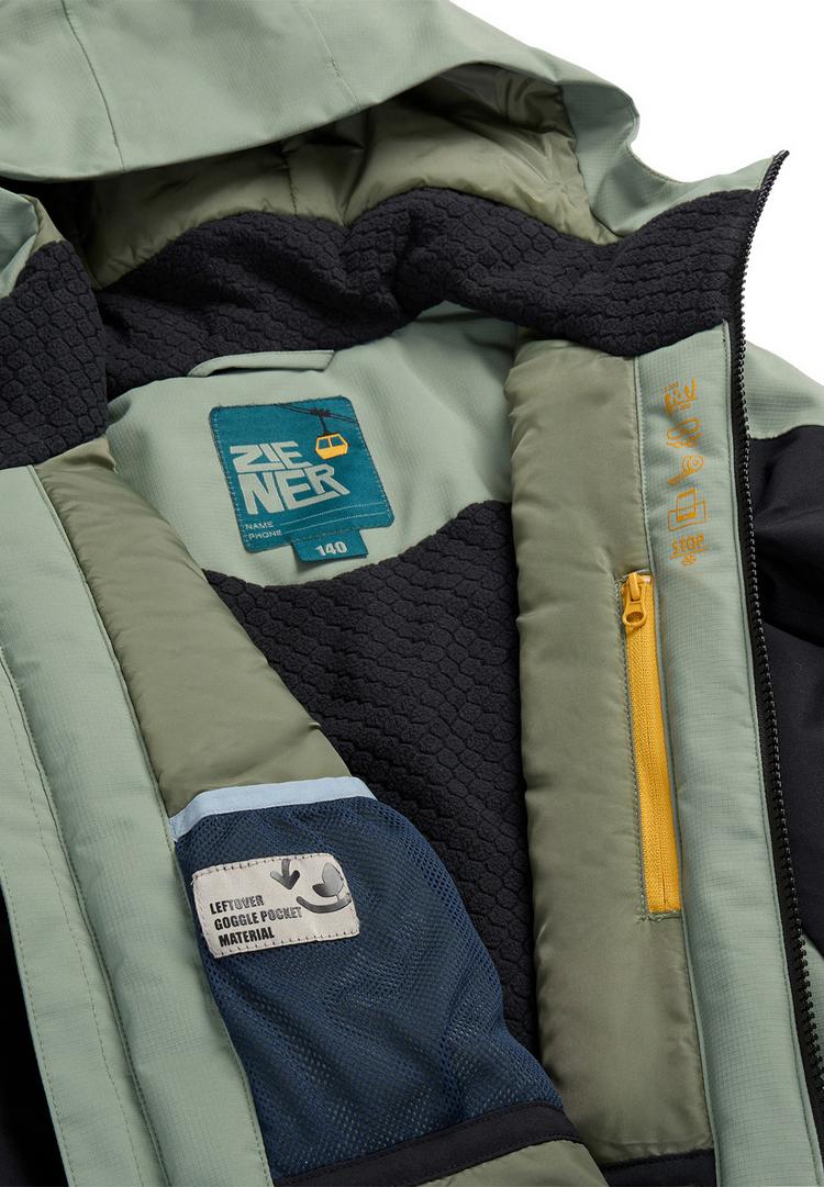 Ziener Ziener ARNU-Z Skijacke Kinder - dusty green ripstop - 1 | SportScheck