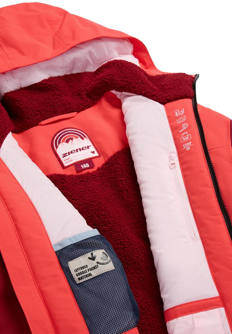 Ziener Ziener ARNU-Z Skijacke Kinder - fiery red stru tex - 1 | SportScheck