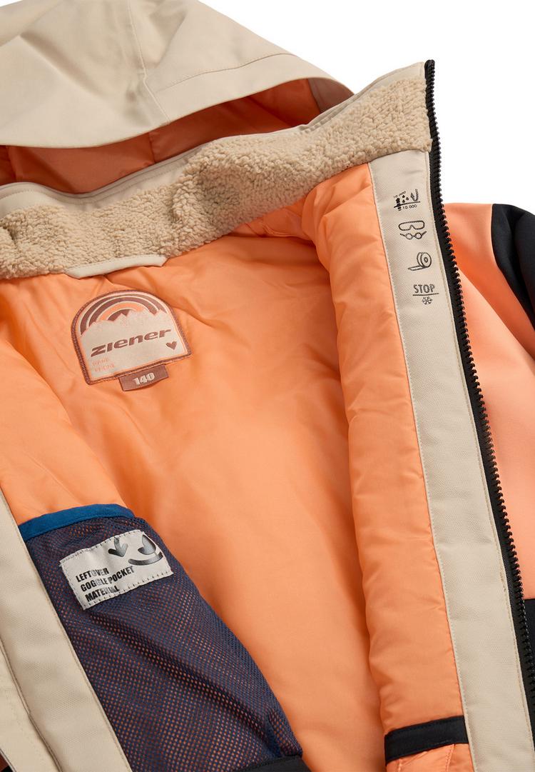 Ziener Ziener ABBE-Z Skijacke Kinder - soft taupe tex - 1 | SportScheck