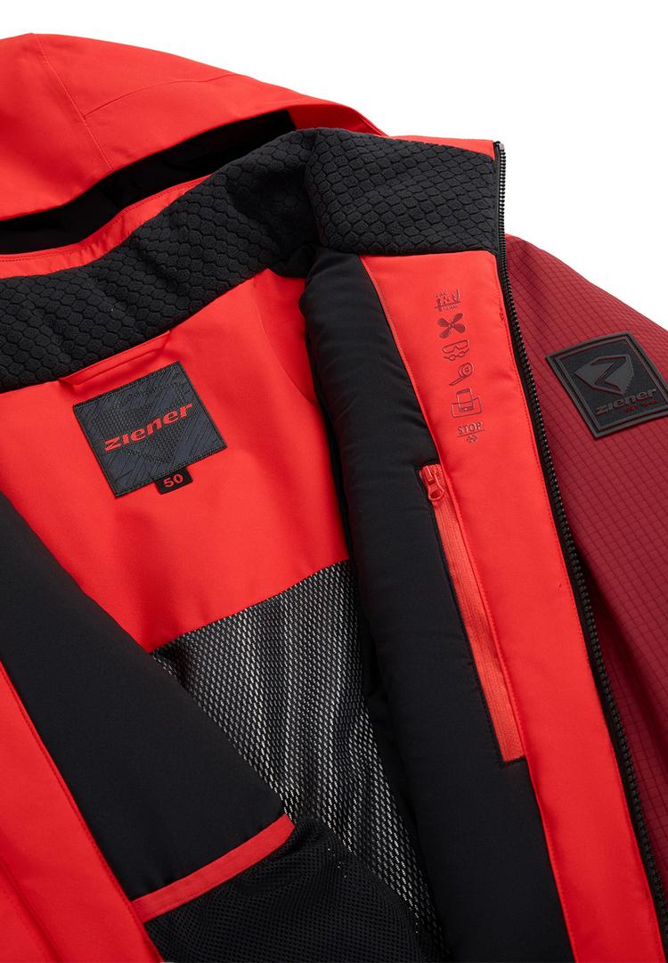 Ziener Ziener TIDAL-Z Skijacke Herren - wine pigment ripstop - 1 | SportScheck