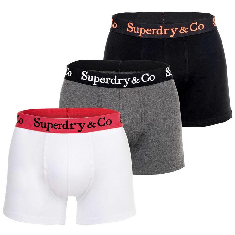 Superdry Superdry Boxershort Unterhose Herren - Schwarz/Anthrazit/Wei&szlig; - 0 | SportScheck