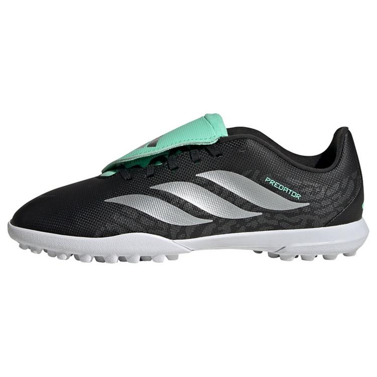 adidas adidas PREDATOR CLUB Kids Fu&szlig;ballschuh, Turf, Fu&szlig;ballschuhe Kinder - Core Black / Silver Metallic / Pulse Mint - 0 | SportScheck