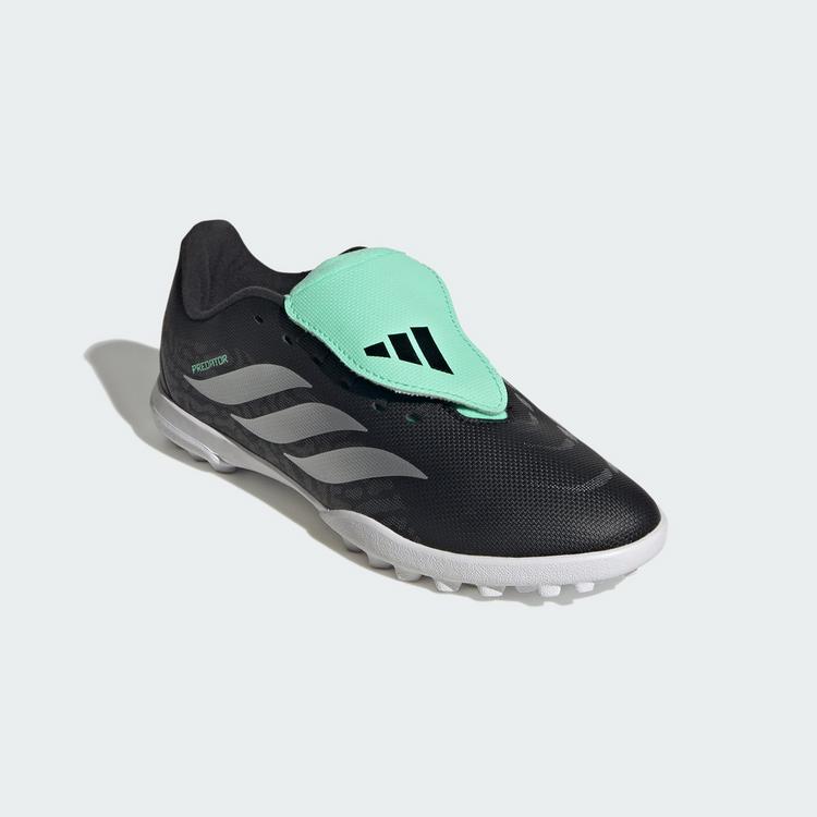 adidas adidas PREDATOR CLUB Kids Fu&szlig;ballschuh, Turf, Fu&szlig;ballschuhe Kinder - Core Black / Silver Metallic / Pulse Mint - 2 | SportScheck