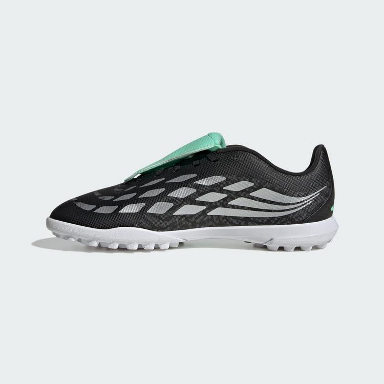 adidas adidas PREDATOR CLUB Kids Fu&szlig;ballschuh, Turf, Fu&szlig;ballschuhe Kinder - Core Black / Silver Metallic / Pulse Mint - 4 | SportScheck