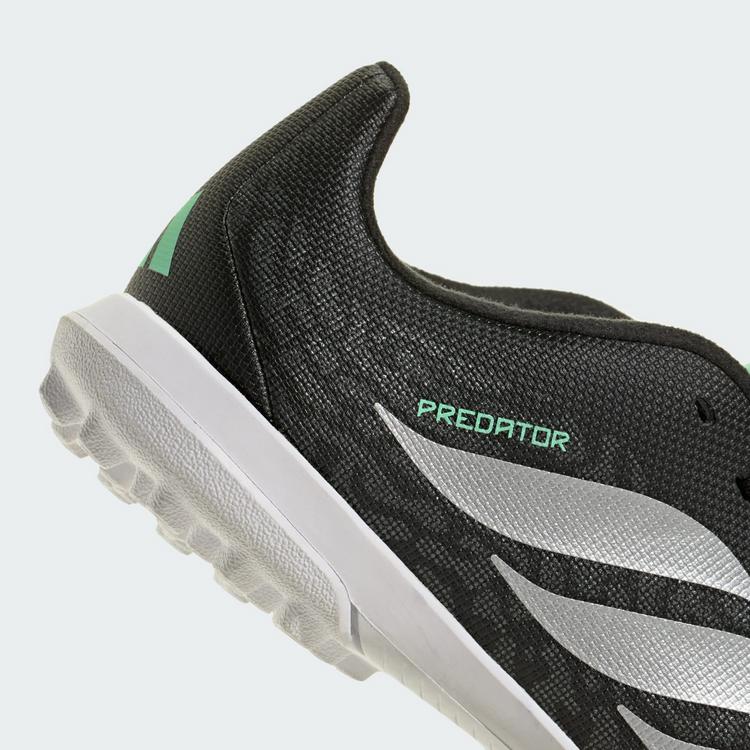 adidas adidas PREDATOR CLUB Kids Fu&szlig;ballschuh, Turf, Fu&szlig;ballschuhe Kinder - Core Black / Silver Metallic / Pulse Mint - 6 | SportScheck