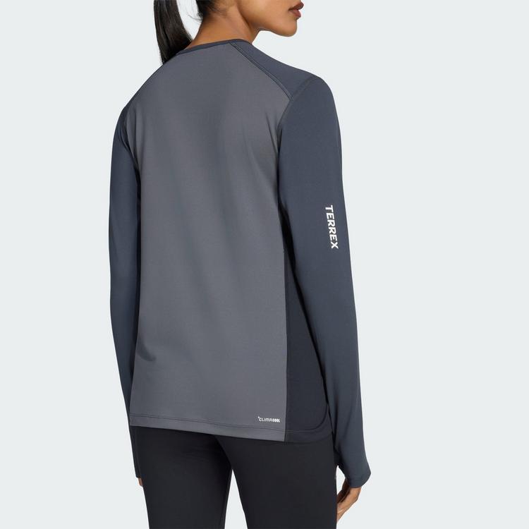 adidas adidas TERREX MULTI BASELAYER Shirt, SYNTHETIK T-Shirt Damen - Carbon - 1 | SportScheck