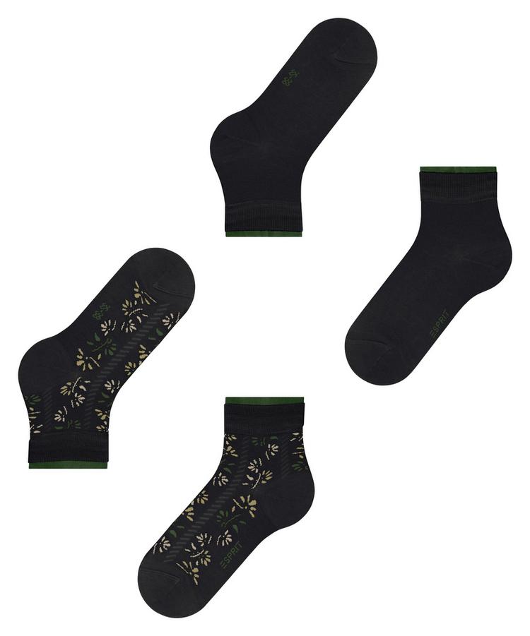 ESPRIT ESPRIT Soft Blooms 2P Socken Damen - black (3000) - 2 | SportScheck