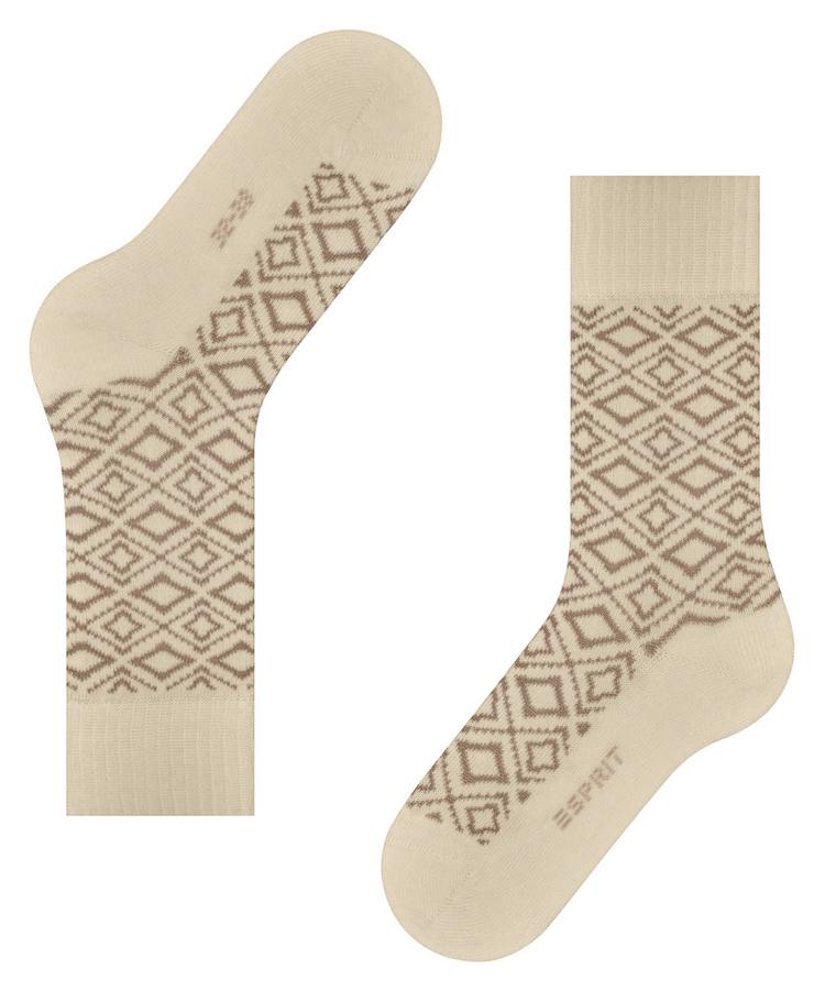 ESPRIT ESPRIT Winter Plaid SO Socken Damen - creme (2050) - 2 | SportScheck