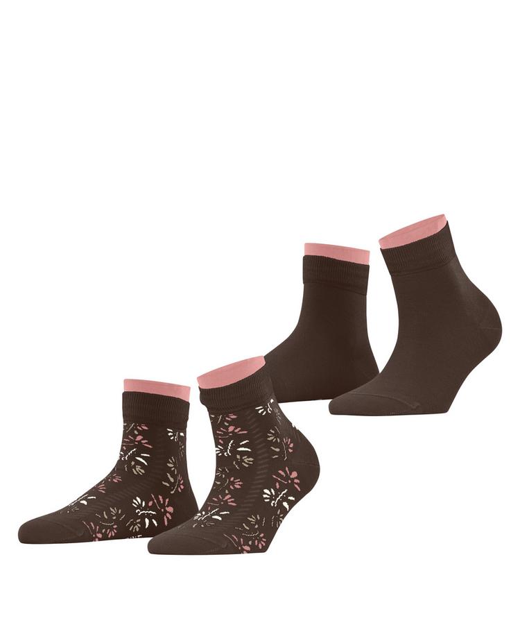 ESPRIT ESPRIT Soft Blooms 2P Socken Damen - chocolate (5272) - 0 | SportScheck