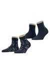 ESPRIT Soft Blooms 2P Socken Damen - marine (6120)