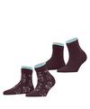 ESPRIT Soft Blooms 2P Socken Damen - claret (8375)