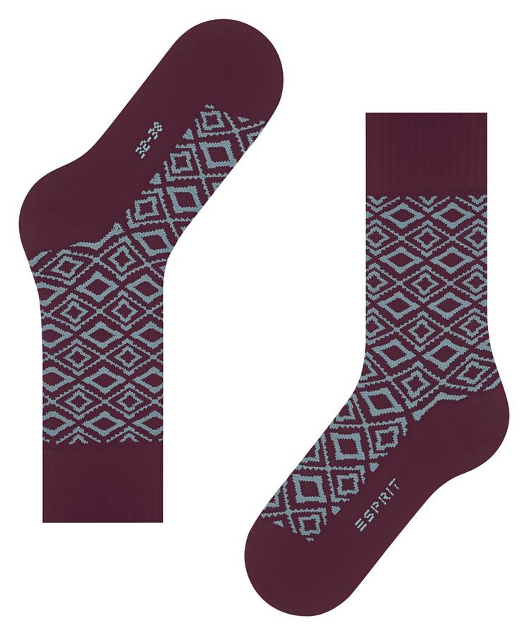 ESPRIT ESPRIT Winter Plaid SO Socken Damen - merlot (8005) - 2 | SportScheck