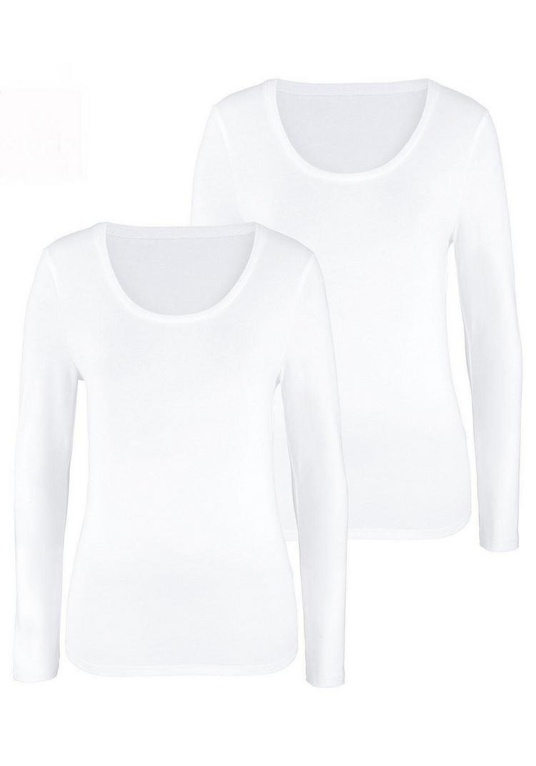 Vivance Vivance Langarmshirt Langarmshirt Damen - wei&szlig; - 0 | SportScheck