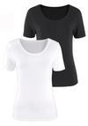 Vivance T-Shirt T-Shirt Damen - schwarz - wei&szlig;