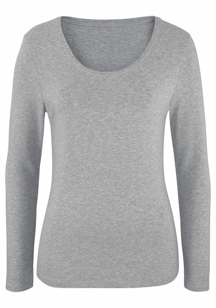 Vivance Vivance Langarmshirt Langarmshirt Damen - grau - schwarz - 0 | SportScheck
