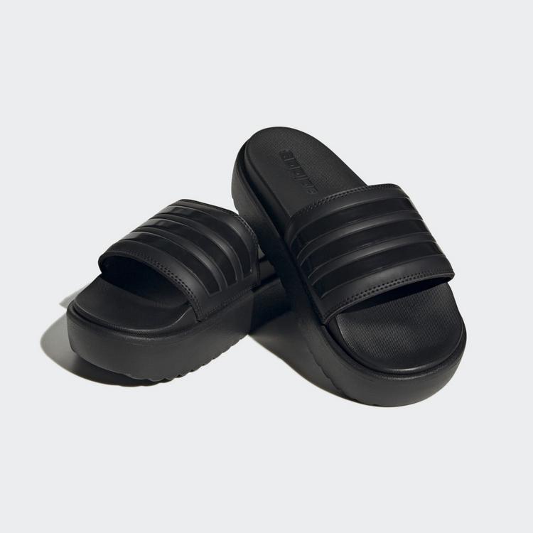 adidas adidas Adilette Platform Badelatschen Damen - core black-core black-core black - 3 | SportScheck