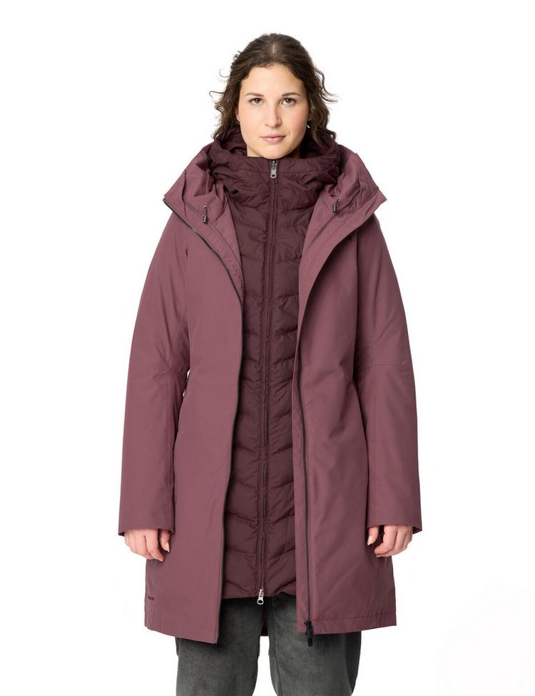 VAUDE VAUDE Women's Annecy 3in1 Coat III Outdoorjacke Damen - ruby dusk - 4 | SportScheck