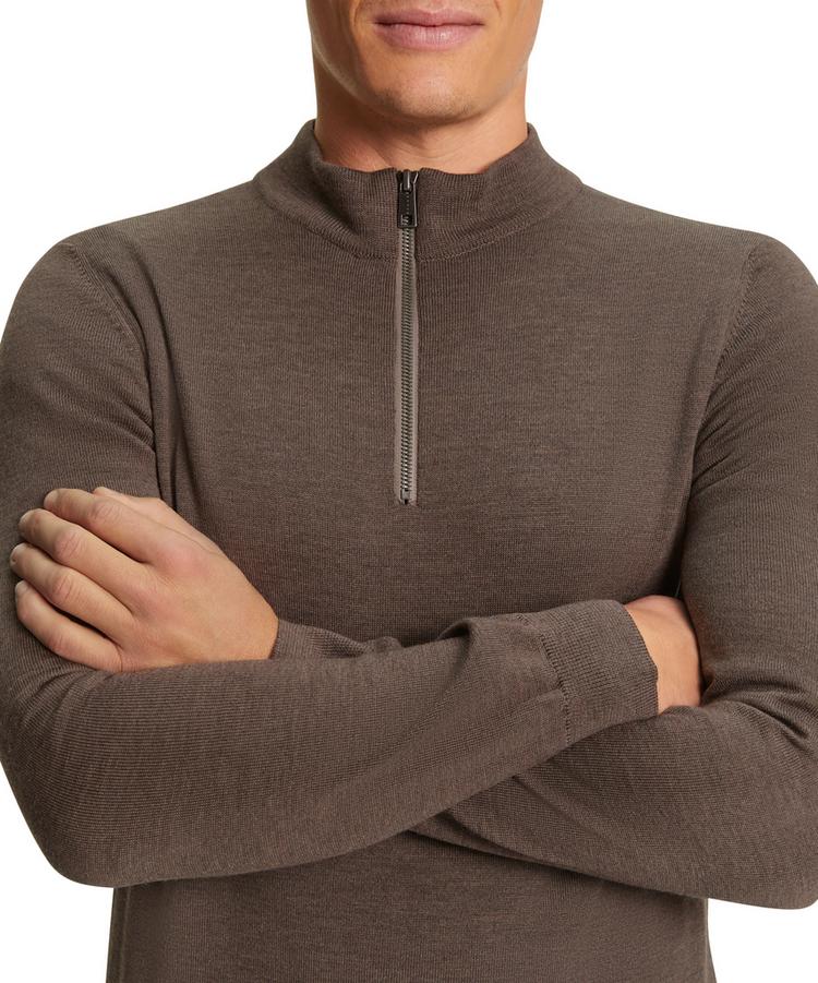 Falke Falke Merino X-Fine Half-Zip Strickpullover Herren - bormio mel. (5112) - 2 | SportScheck