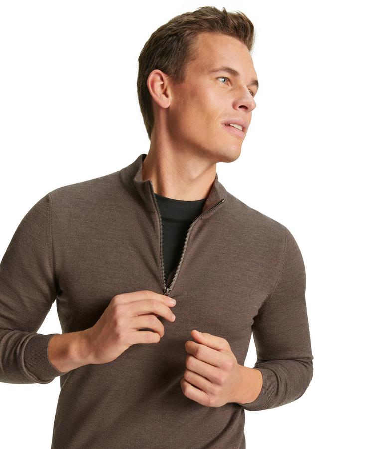 Falke Falke Merino X-Fine Half-Zip Strickpullover Herren - bormio mel. (5112) - 3 | SportScheck