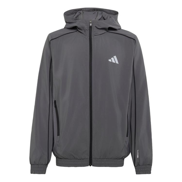 adidas adidas TECH APPAREL TRACK TOP Trainingsjacke Kinder - Grey Five / Grey Five / Reflective Silver - 0 | SportScheck