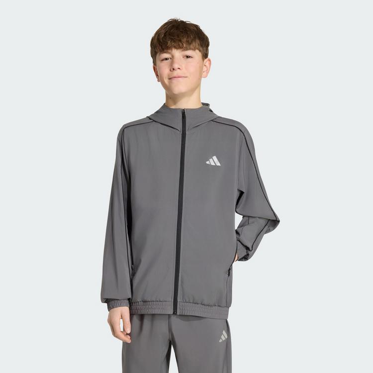 adidas adidas TECH APPAREL TRACK TOP Trainingsjacke Kinder - Grey Five / Grey Five / Reflective Silver - 0 | SportScheck