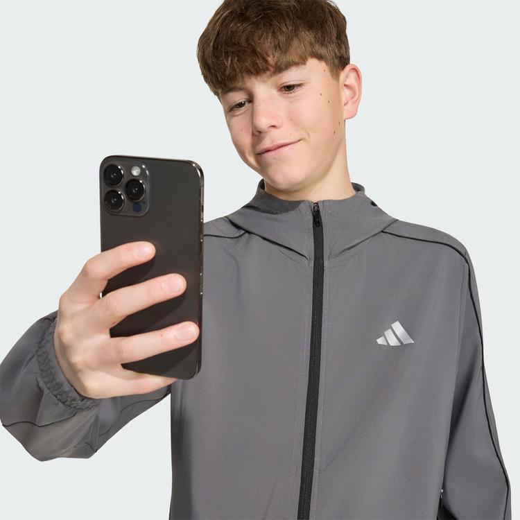 adidas adidas TECH APPAREL TRACK TOP Trainingsjacke Kinder - Grey Five / Grey Five / Reflective Silver - 1 | SportScheck