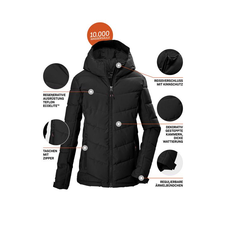 KILLTEC KILLTEC KOW 220 GRLS QLTD JCKT Softshelljacke Kinder - Schwarz0110 - 3 | SportScheck