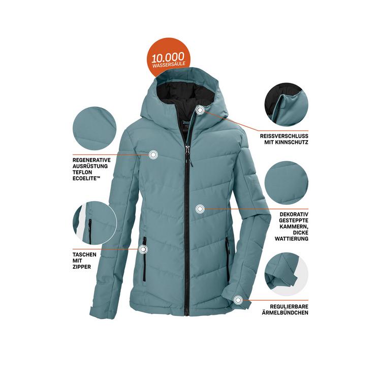 KILLTEC KILLTEC KOW 220 GRLS QLTD JCKT Softshelljacke Kinder - Gr&uuml;n2092 - 3 | SportScheck