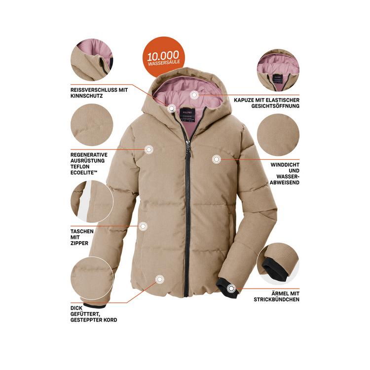 KILLTEC KILLTEC Steppjacke mit Kapuze Fleecejacke Kinder - Beige8013 - 3 | SportScheck