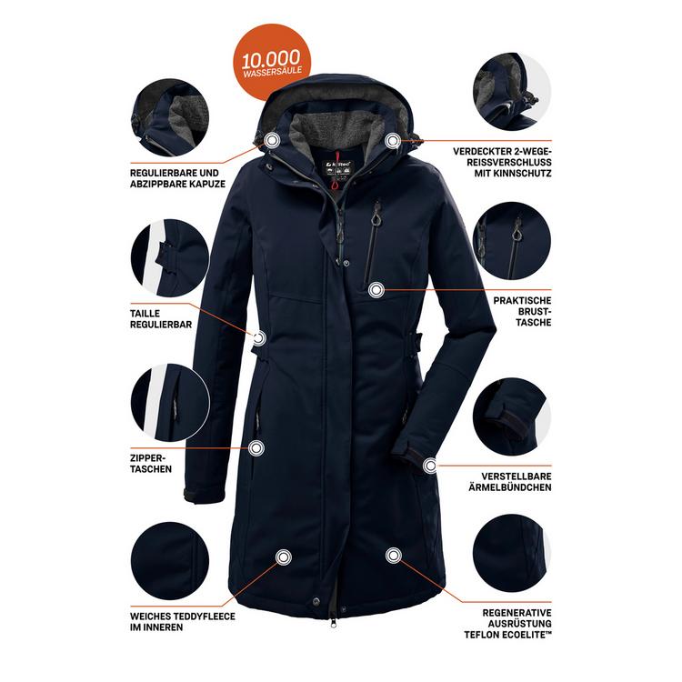 KILLTEC KILLTEC KOW 165 Funktionsmantel Damen - Marine - 3 | SportScheck