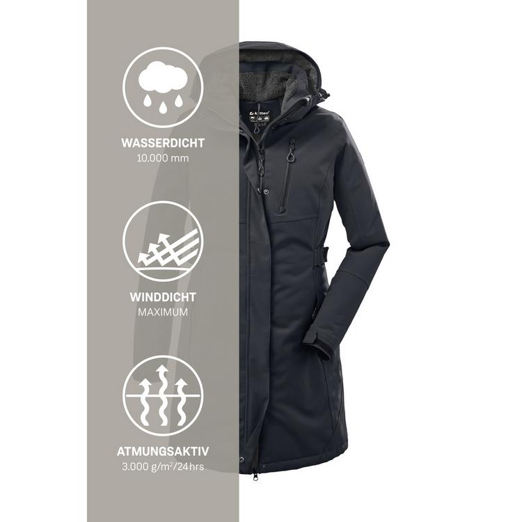 KILLTEC KILLTEC KOW 165 Funktionsmantel Damen - Anthrazit - 4 | SportScheck