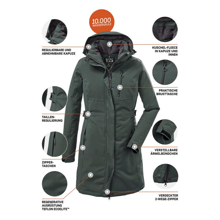 KILLTEC KILLTEC KOW 165 Funktionsmantel Damen - Gr&uuml;n2069 - 8 | SportScheck