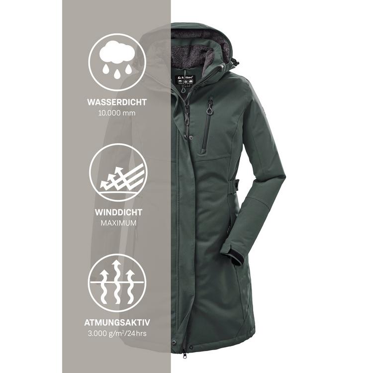 KILLTEC KILLTEC KOW 165 Funktionsmantel Damen - Gr&uuml;n2069 - 9 | SportScheck
