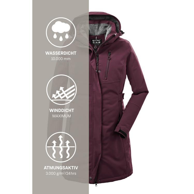 KILLTEC KILLTEC KOW 165 Funktionsmantel Damen - Pflaume4410 - 9 | SportScheck