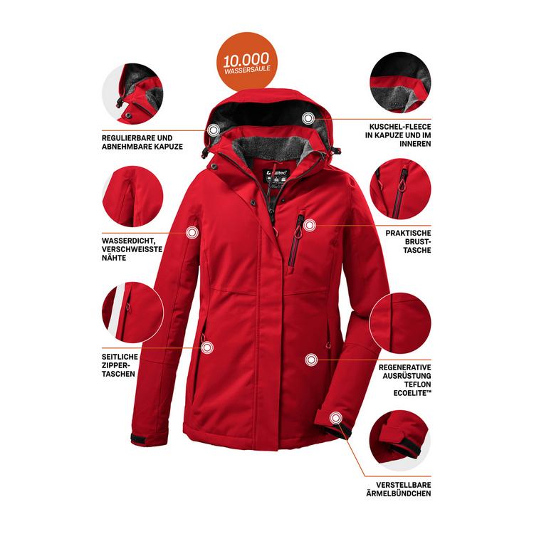 KILLTEC KILLTEC KOW 140 Softshelljacke Damen - Rot - 4 | SportScheck
