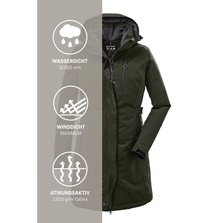 KILLTEC KILLTEC KOW 165 Funktionsmantel Damen - Dunkeloliv - 9 | SportScheck