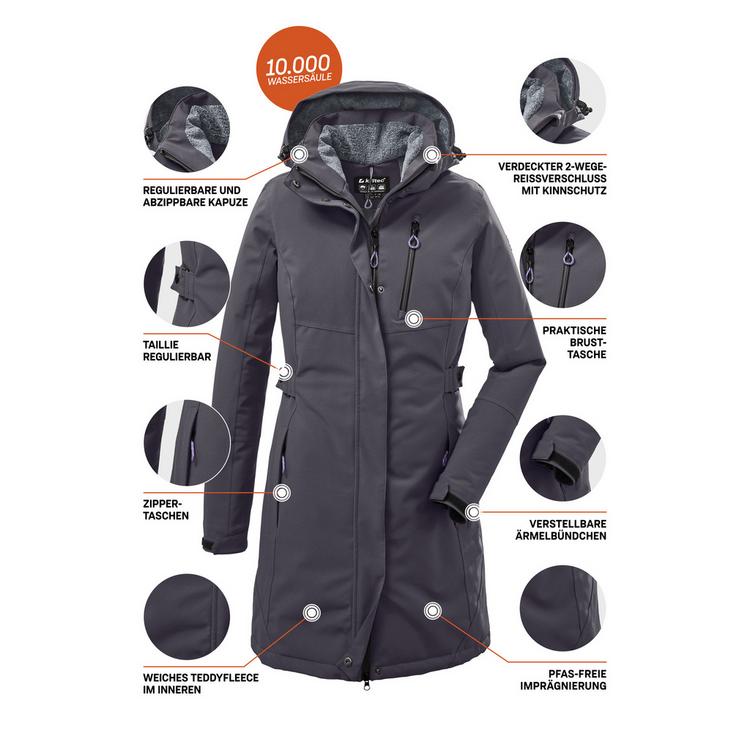 KILLTEC KILLTEC KOW 165 Funktionsmantel Damen - Silber0919 - 3 | SportScheck