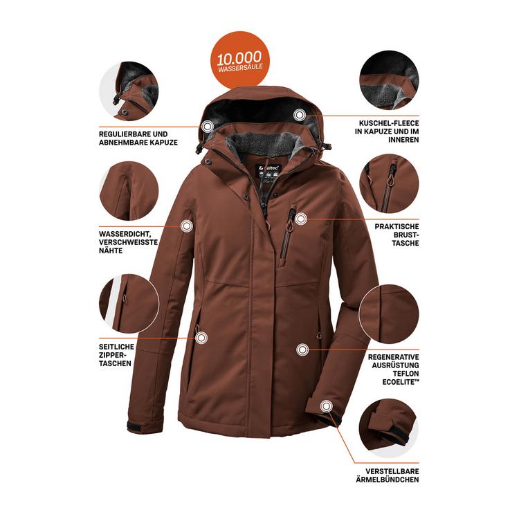 KILLTEC KILLTEC KOW 140 Softshelljacke Damen - Braun5940 - 3 | SportScheck
